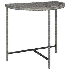 vidaXL Vrtna mizica siva 80x50x75 cm poli ratan