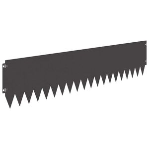 vidaXL Robovi trave 10 pcs 103 x 25 cm Jeklo Črna