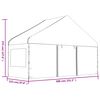 vidaXL Paviljon s streho bel 11,15x5,88x3,75 m polietilen