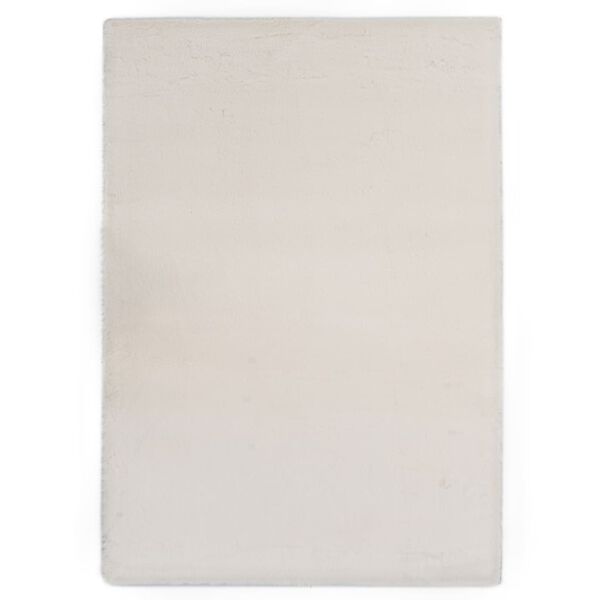 vidaXL Preproga 160x230 cm umetno zajčje krzno krem