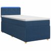 vidaXL Postelja boxspring z vzmetnico Modra 80 x 200 cm Blago