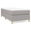 vidaXL Box spring postelja z vzmetnico svetlo siv 100x200 cm blago