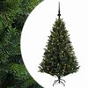 vidaXL Umjetno božično drevo z okrasnimi kroglami 120 cm 150 LED