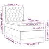vidaXL Box spring postelja z vzmetnico temno modra 80x200 cm žamet