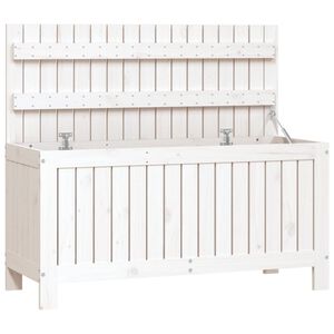 vidaXL Vrtna &scaron;katla bela 108x42,5x54 cm trdna borovina