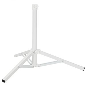vidaXL Stojalo za dežnik Bela Jeklo for 25-32 mm Pole