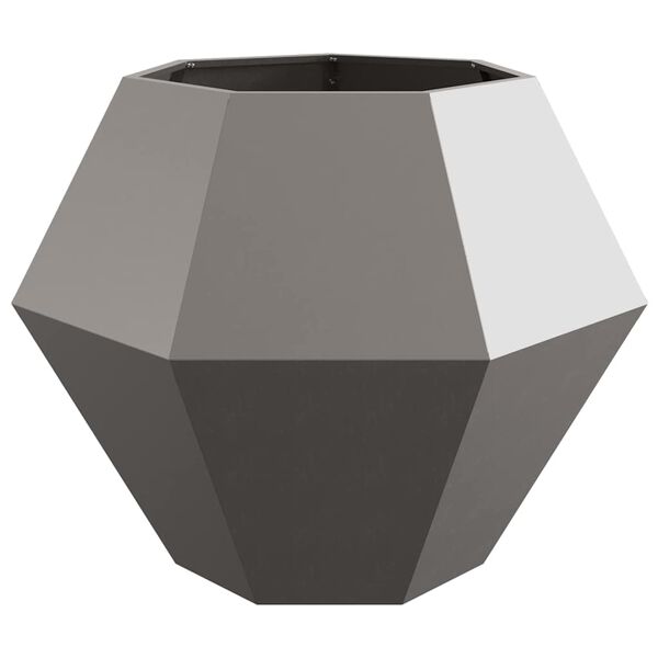 vidaXL Cvetlično korito Rjav 100 x 100 x 80 cm Vremensko odporno jeklo