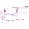vidaXL Vzglavje Drugo Bela 180 cm Trdna borovina