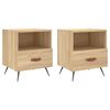 vidaXL Nočna omarica 2 kosa sonoma hrast 40x35x47,5 cm inženirski les