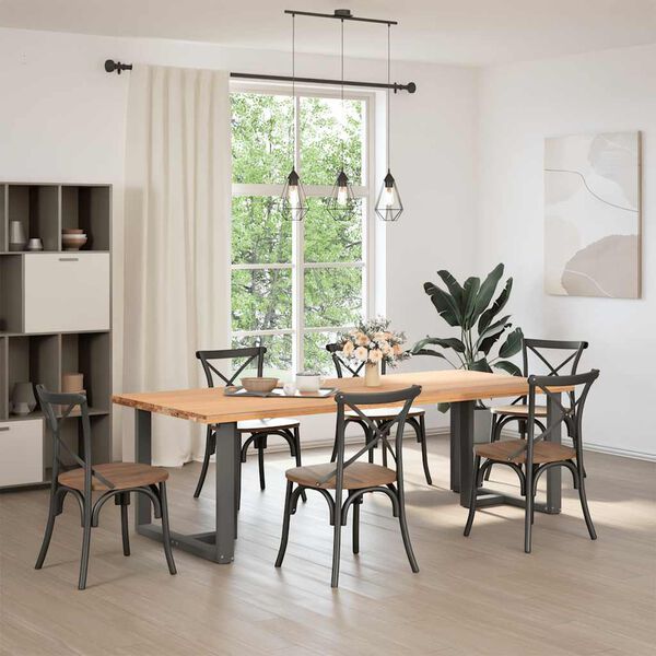 vidaXL Noge za jedilno mizo v obliki črke T, 2 kosa, antracitne, 90x35x(72-73) cm, jeklo