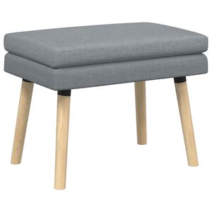 vidaXL Dvojna klop Svetlo siva 60 x 40 x 46 cm Blago