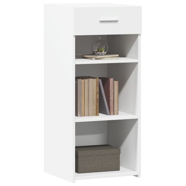 vidaXL Komoda bela 40x42,5x93 cm inženirski les