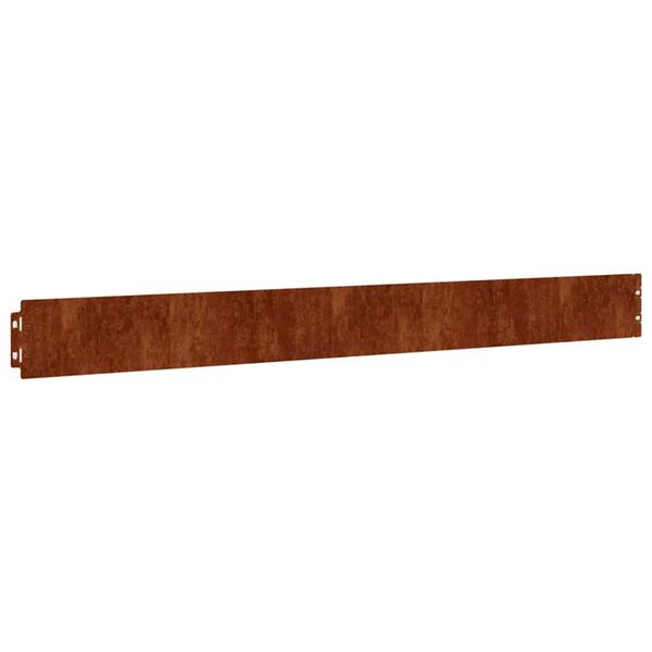 vidaXL Robniki za trato 50 kosov 10x103 cm prilagodljivi corten jeklo