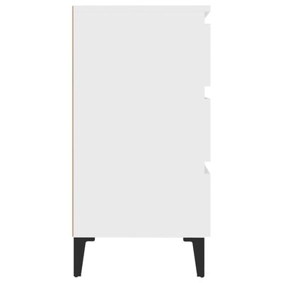 vidaXL Komoda bela 60x35x69 cm iverna plošča