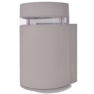 vidaXL Outdoor Polokrogla stenska svetilka siv aluminij