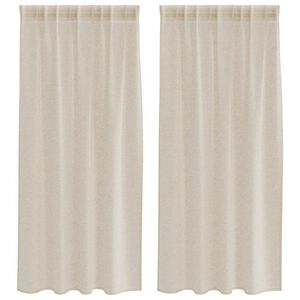 vidaXL Voile zavesa 2 kos Pe&scaron;čena 175 x 140 cm Poliester