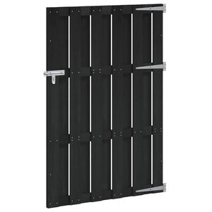 vidaXL Vrtna vrata 100 x 150 cm WPC in aluminij Črna
