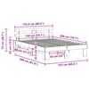 vidaXL Konstrukcija postelje Bela 150 x 200 cm Masivno borovo les