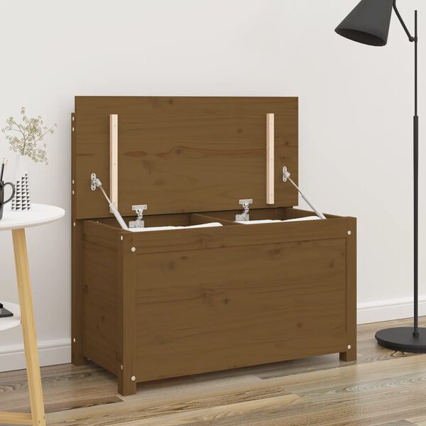 vidaXL Klop medeno rjava 80x41x77 cm trdna borovina