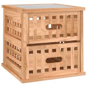 vidaXL Nočna omarica 34x34x34 cm trdna orehovina