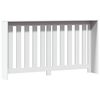 vidaXL Pokrov za radiator bel 149x20x82 cm inženirski les