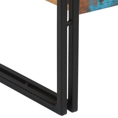 vidaXL Konzolna mizica iz trdnega predelanega lesa 120x30x76 cm