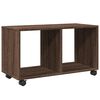 vidaXL Omarica na kolesih rjav hrast 72x33x42,5 cm inženirski les