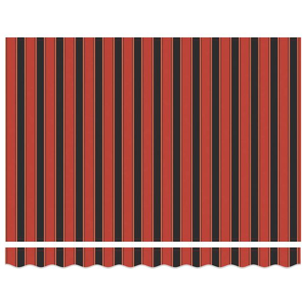 vidaXL Retraktilna tenda Oranžna in Črna 300 x 250 cm