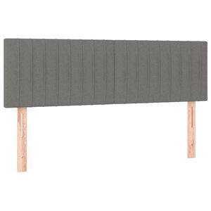 vidaXL Posteljno vzglavje temno siva 144x5x78/88 cm blago