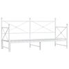 vidaXL Postelja z leži&scaron;čem brez leži&scaron;ča Bela 90x200 cm Jeklo