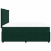 vidaXL Box spring postelja z vzmetnico temno zelena 180x200 cm žamet