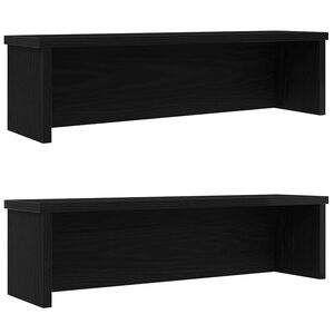 vidaXL Kitchen Racks Stackable 2 pcs črn 60x15x16 cm