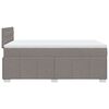 vidaXL Box spring postelja z vzmetnico taupe 120x190 cm blago