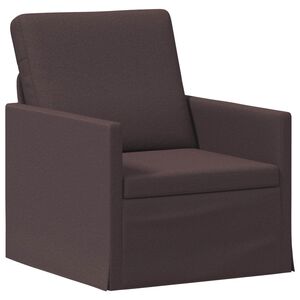 vidaXL Enosobna sofa Temno rjava 70 x 81 x 82 cm Blago