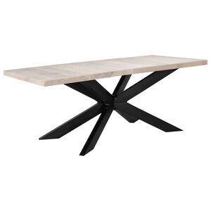vidaXL Jedilna miza 180x90x76 cm trden beljen mangov les