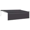 vidaXL Vlečna tenda Antracit 450 &times; 350 cm Poliester in aluminij