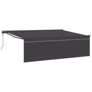 vidaXL Vlečna tenda Antracit 450 &times; 350 cm Poliester in aluminij