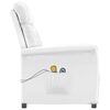 vidaXL Električni masažni stol belo umetno usnje