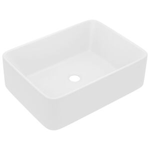 vidaXL Razko&scaron;en umivalnik mat bel 41x30x12 cm keramičen