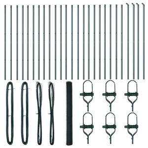 vidaXL Heksagonalna podpora za ograjo 50 x 1,5 m Jeklo s PVC premazom
