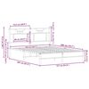 vidaXL Posteljni okvir brez vzmetnice rjavi hrast 150x200 cm inž. les