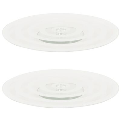 vidaXL Vrtljive servirne plošče 2 kosa prozorne 30 cm kaljeno steklo