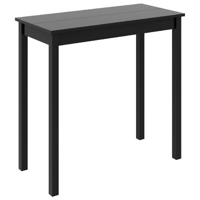 vidaXL Barska miza MDF črna 115x55x107 cm