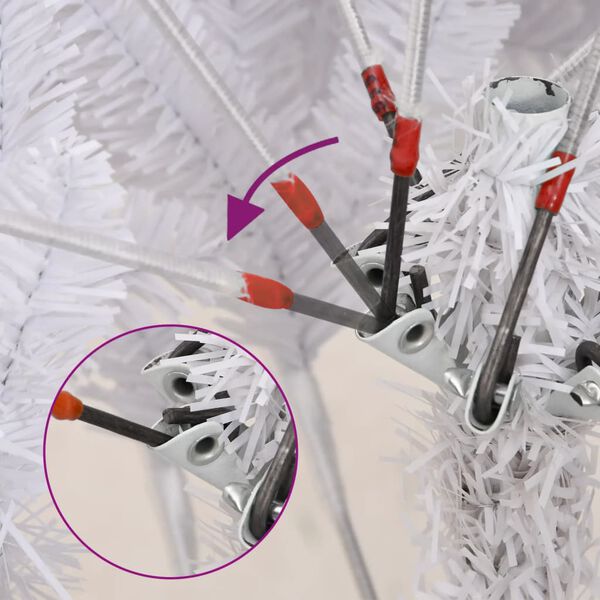 vidaXL Umetna novoletna jelka s snegom 240 cm