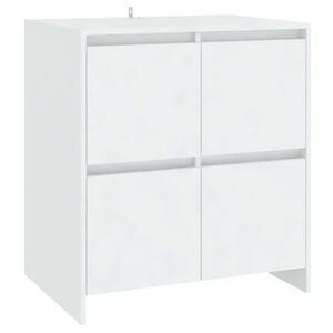 vidaXL Komoda bela 70x41x75 cm iverna plo&scaron;ča