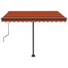 vidaXL Prostostoječa avtomatska tenda 300x250 cm oranžna/rjava