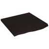 vidaXL Mizna plo&scaron;ča temno rjav 60x60x(2-4)cm obdelana trdna hrastovina