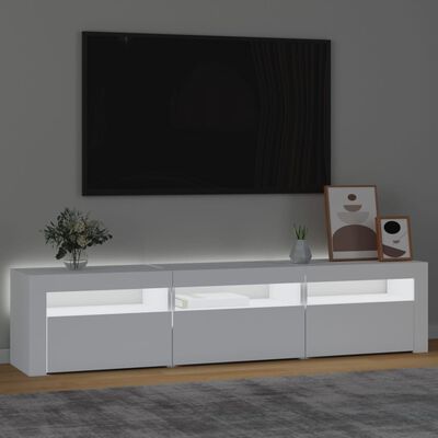 vidaXL TV omarica z LED lučkami bela 180x35x40 cm