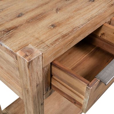 vidaXL Konzolna mizica iz trdnega akacijevega lesa 82x33x73 cm