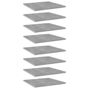 vidaXL Dodatne police za omaro 8 kosov betonsko sive 40x40x1,5 cm